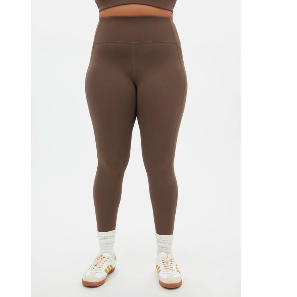 NWT Girlfriend Collective Compressive Pocket Leggings in Cafe 23.75" Inseam